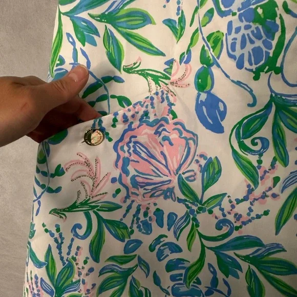 New Lilly Pulitzer The Lilly Shift Resort White Just A Pinch Size 14 - Picture 7 of 8